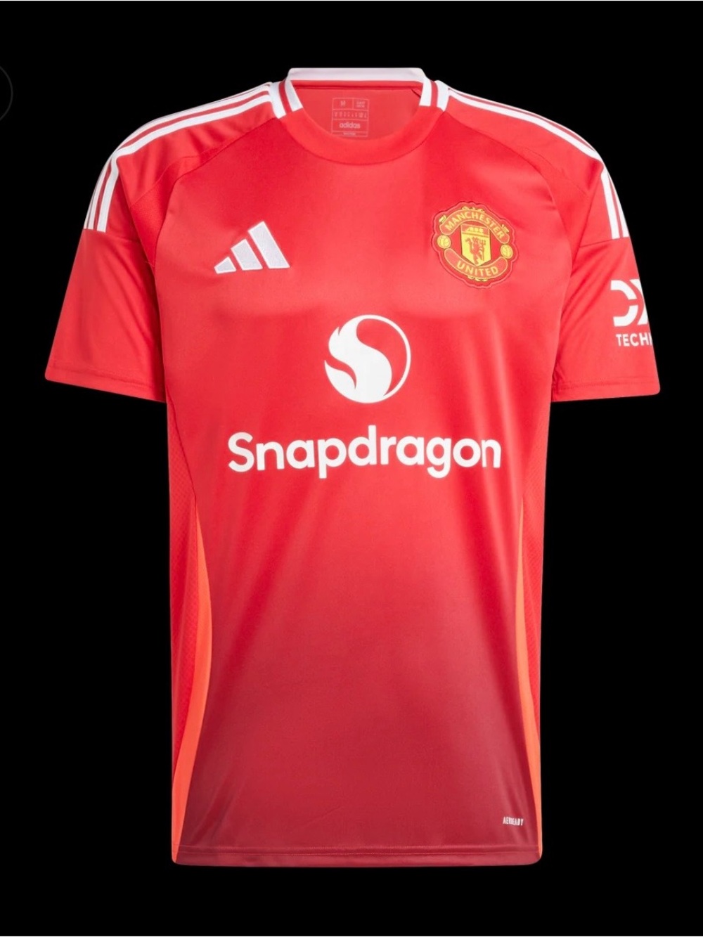 adidas Red Manchester United Home Jersey with White Accents